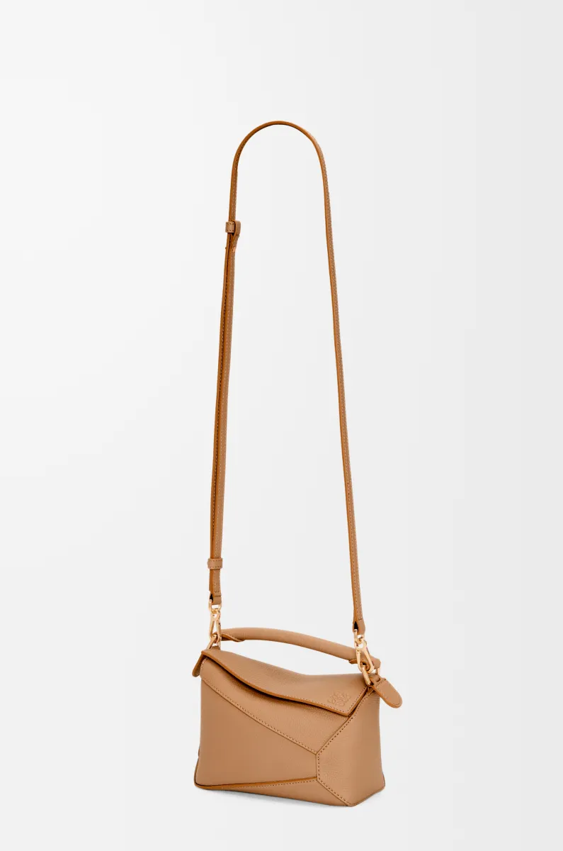 迷你柔软粒面牛皮革 Puzzle 手袋