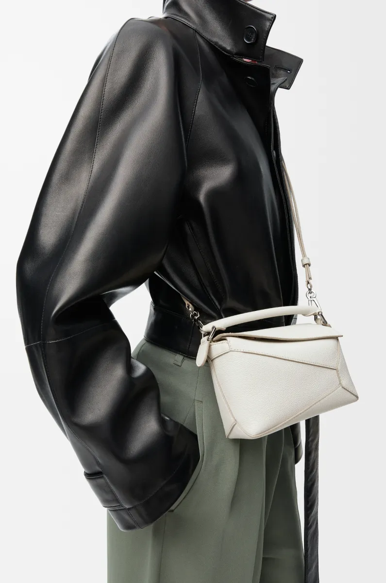 迷你柔软粒面牛皮革 Puzzle 手袋