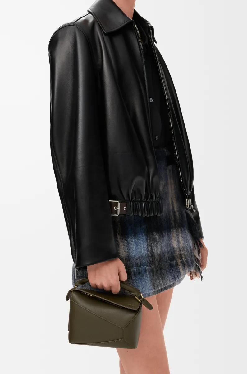 迷你经典牛皮革 Puzzle 手袋