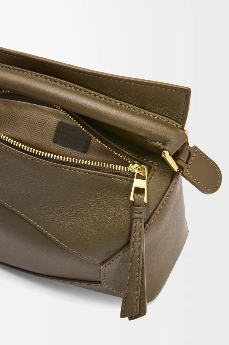 迷你经典牛皮革 Puzzle 手袋