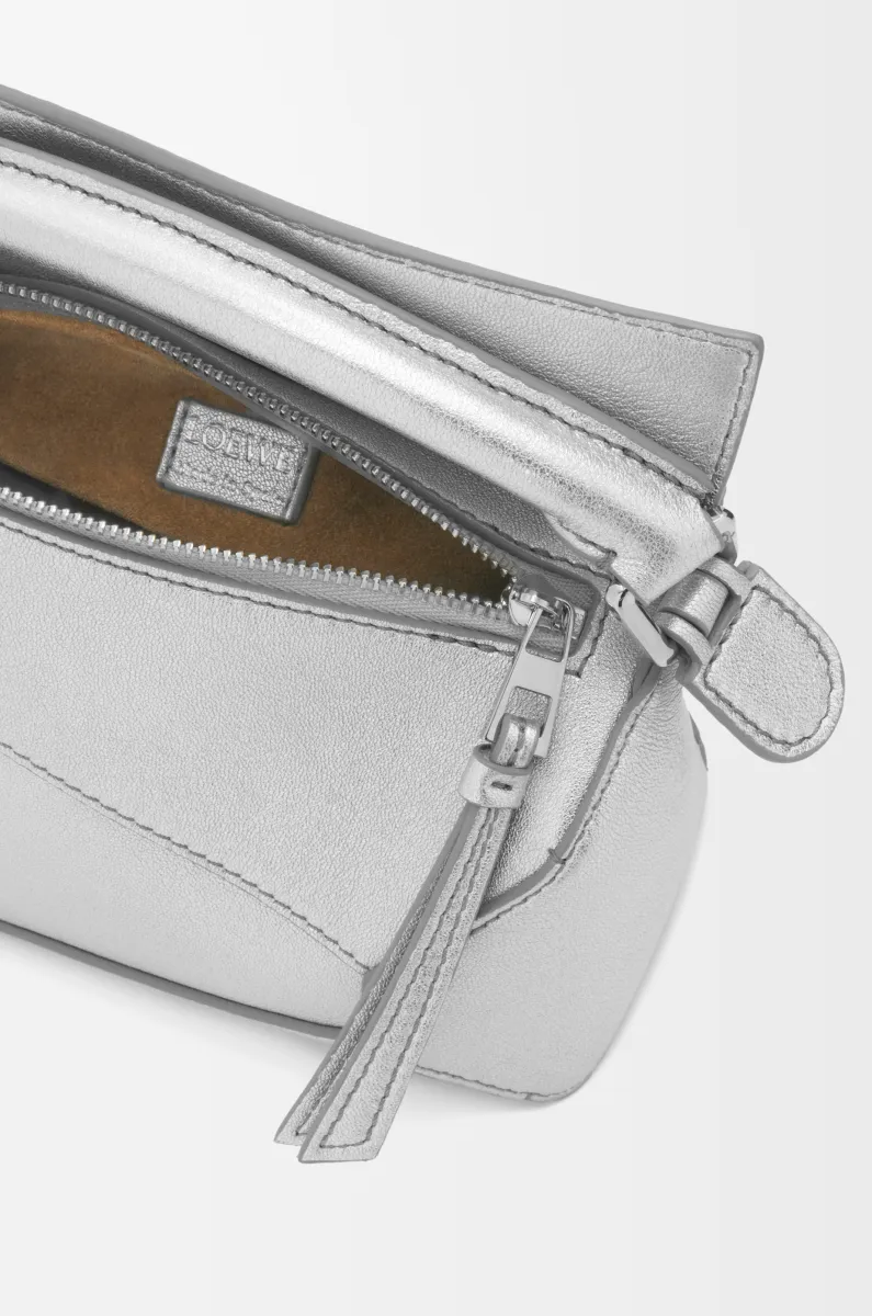 迷你层压羊皮革 Puzzle 手袋