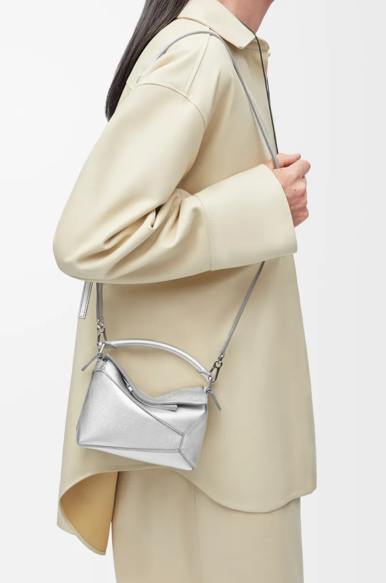 迷你层压羊皮革 Puzzle 手袋