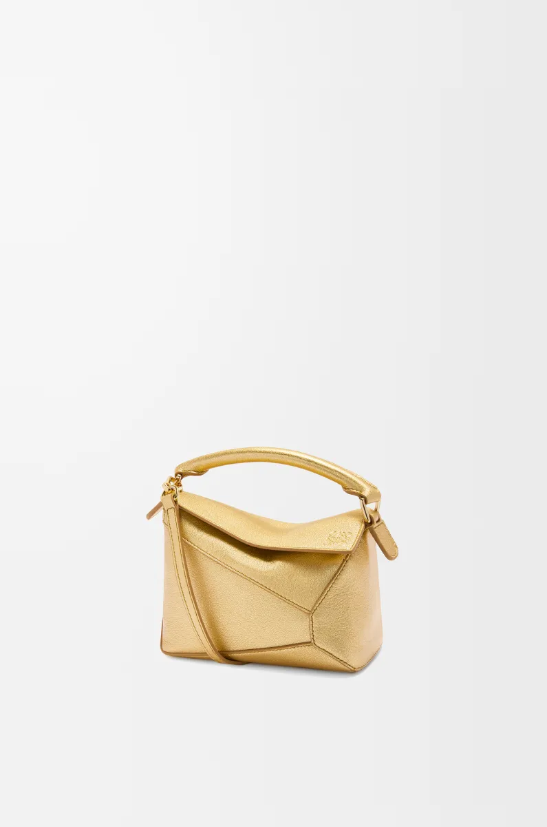 迷你层压羊皮革 Puzzle 手袋