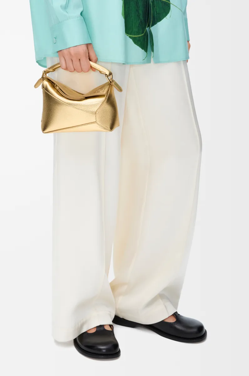 迷你层压羊皮革 Puzzle 手袋