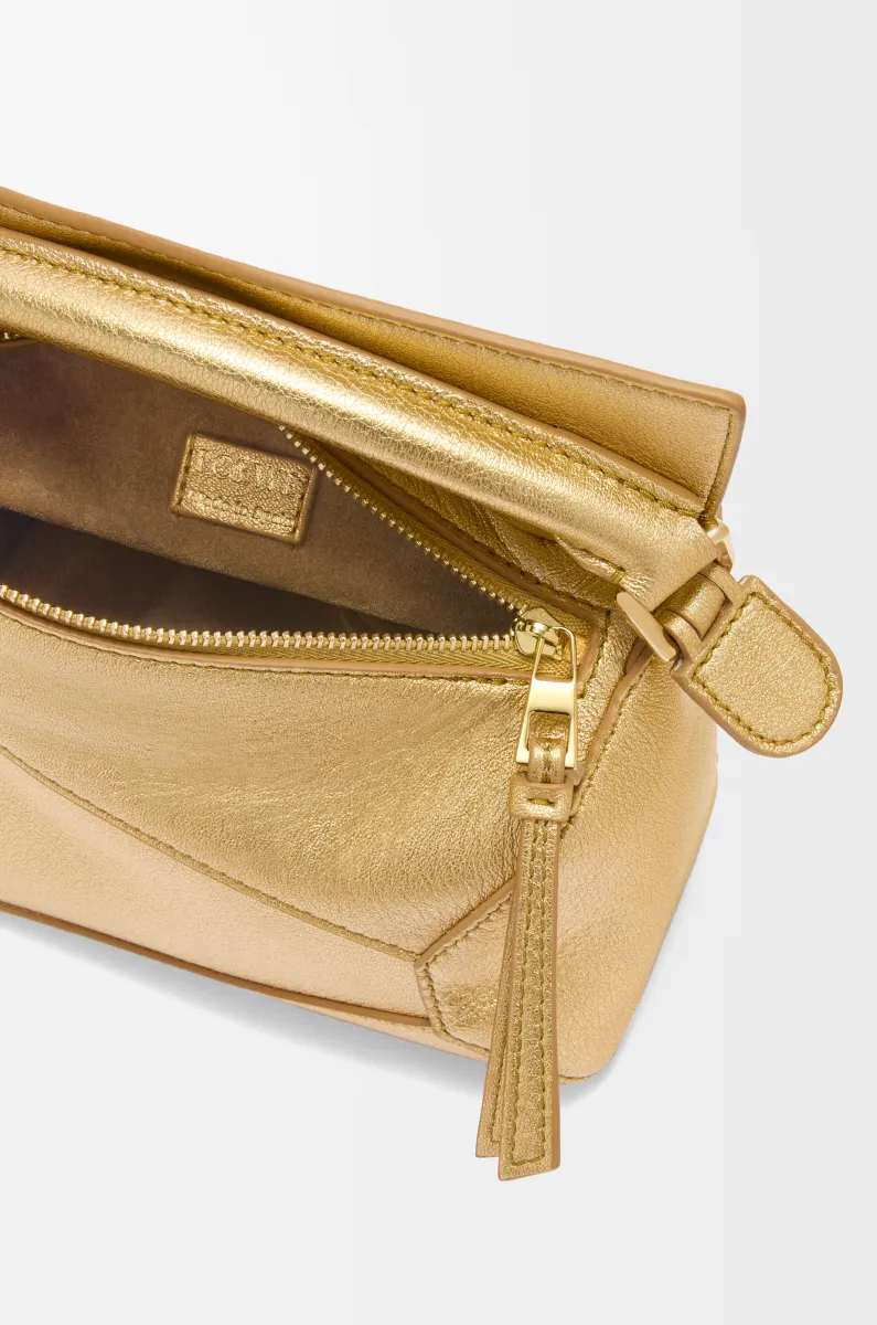 迷你层压羊皮革 Puzzle 手袋