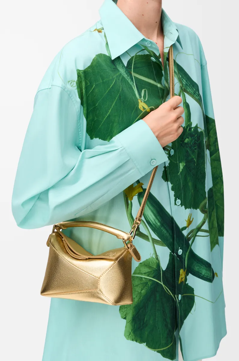 迷你层压羊皮革 Puzzle 手袋