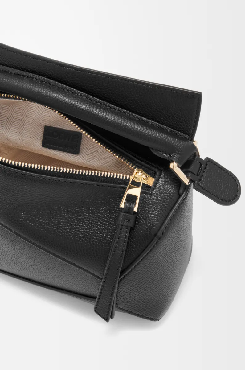 迷你柔软粒面牛皮革 Puzzle 手袋