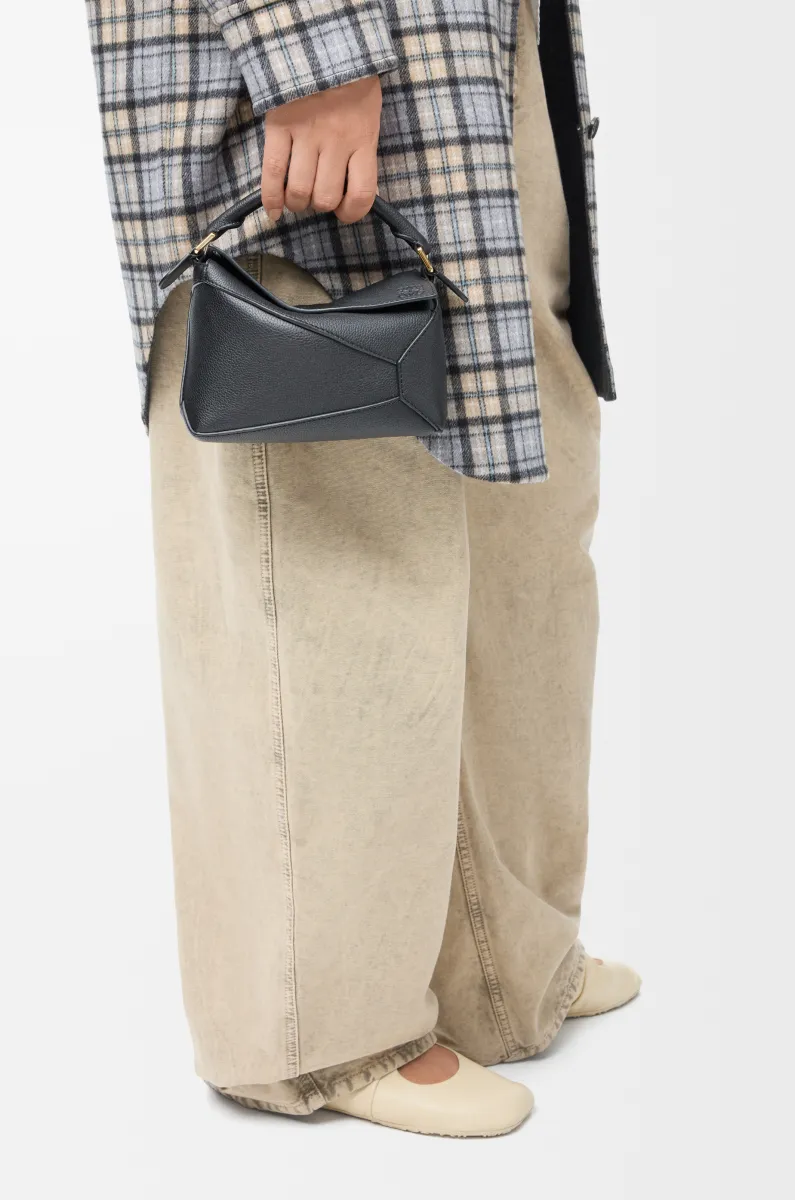 迷你柔软粒面牛皮革 Puzzle 手袋