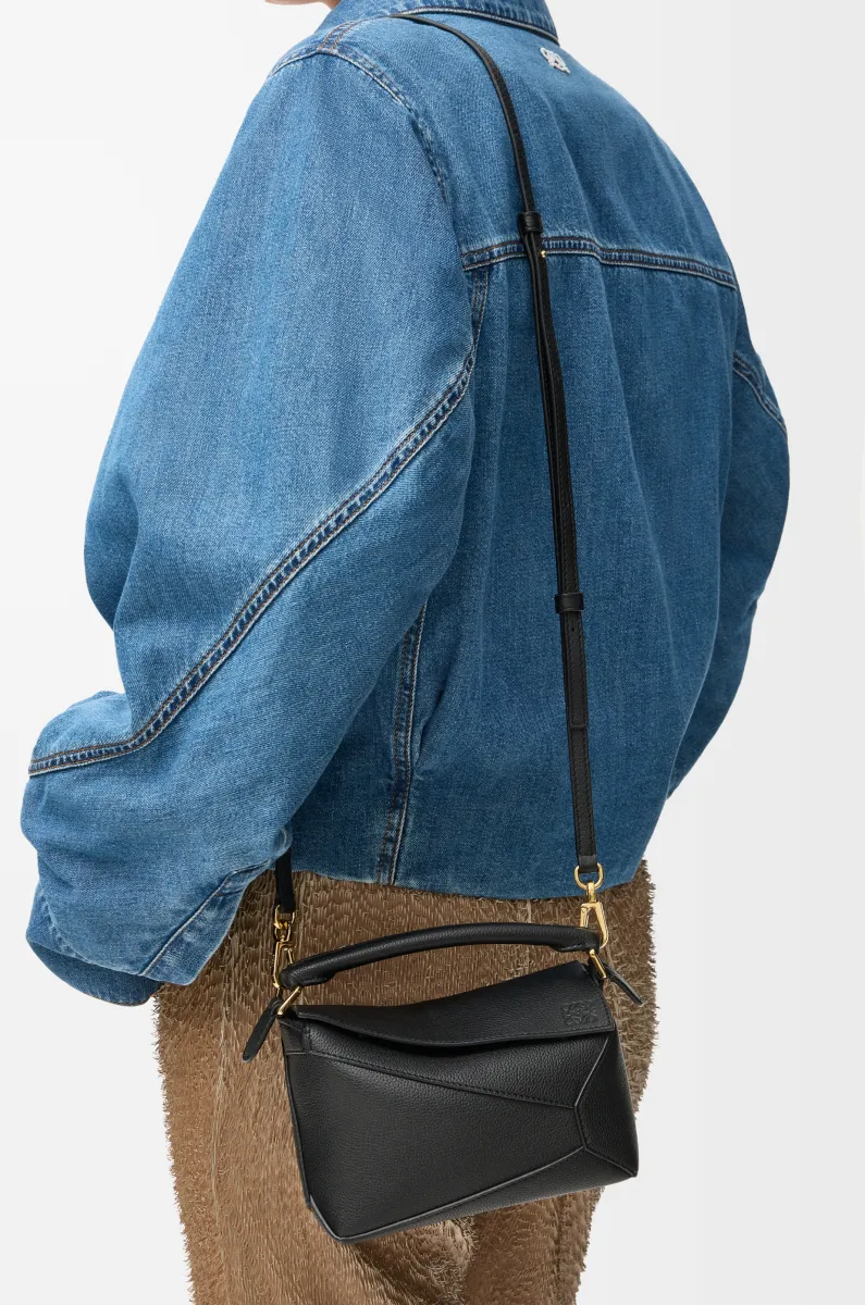 迷你柔软粒面牛皮革 Puzzle 手袋