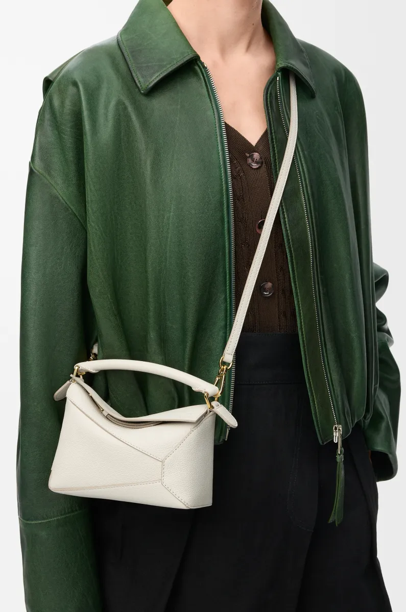 迷你柔软粒面牛皮革 Puzzle 手袋