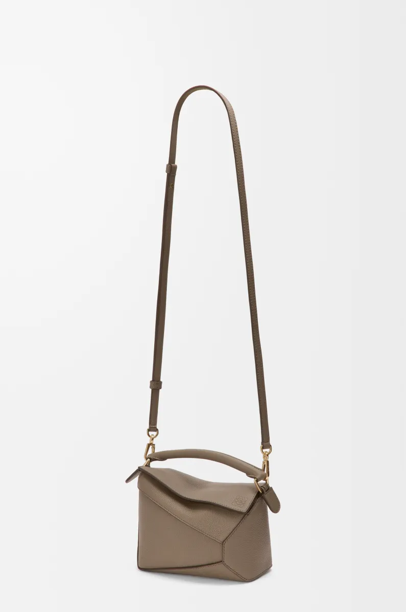 迷你柔软粒面牛皮革 Puzzle 手袋