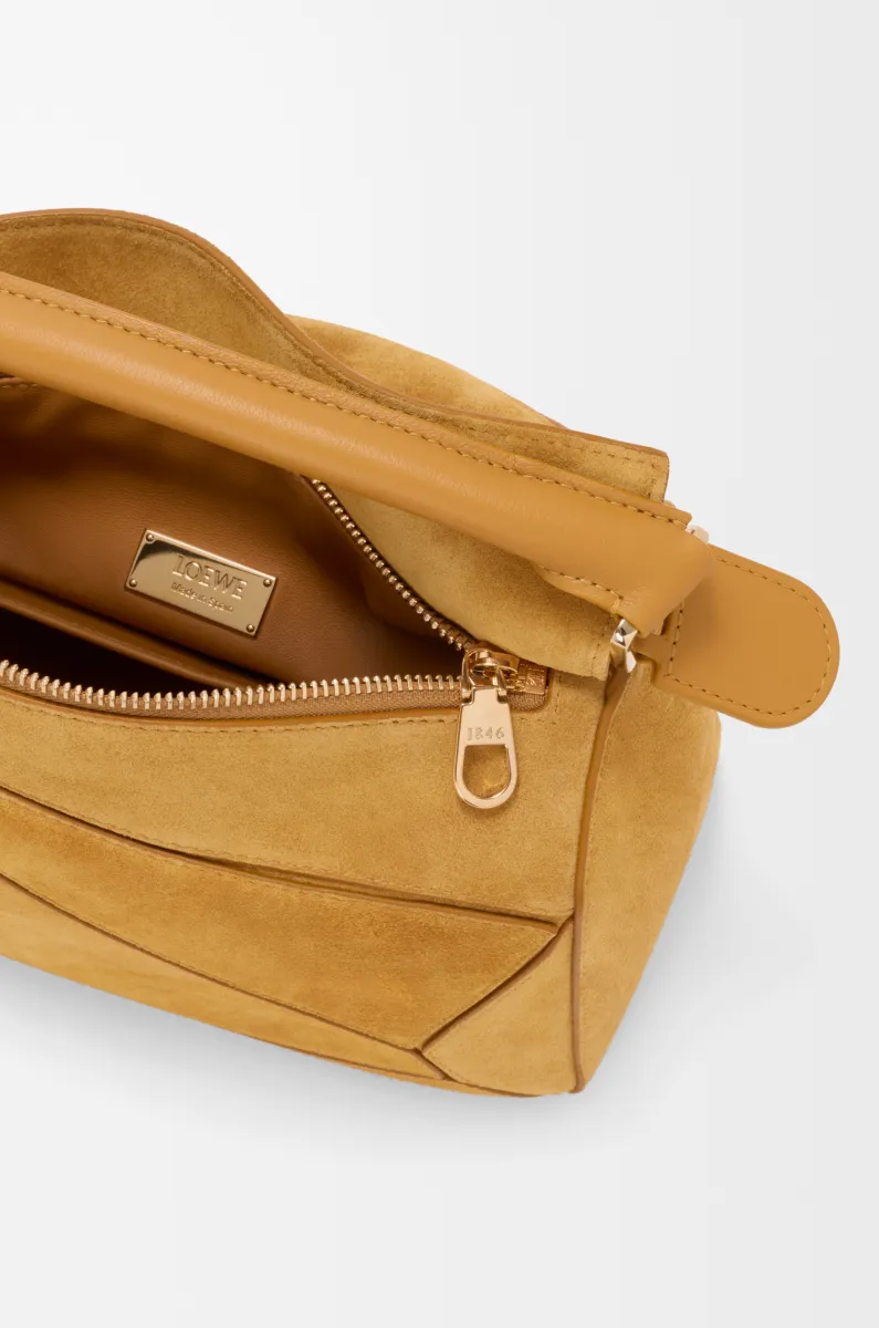 Small Featherlight Puzzle bag in suede