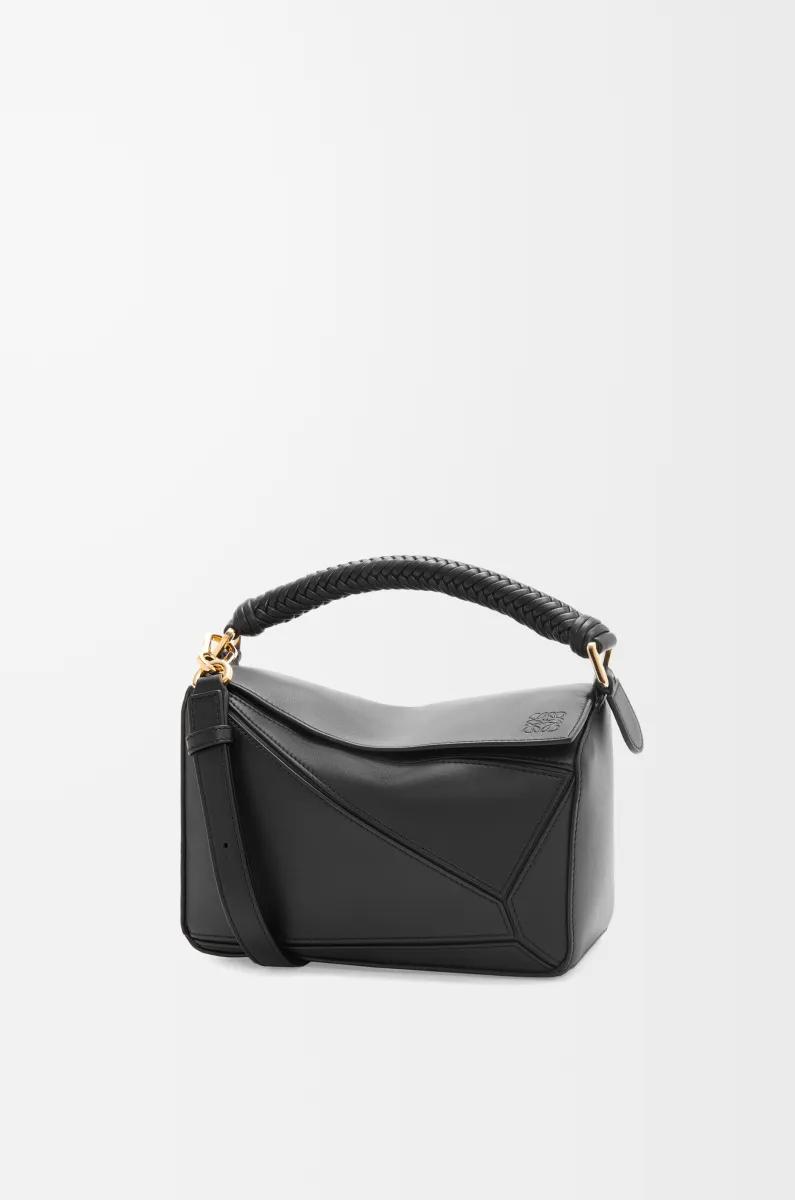 小号光滑牛皮革 Puzzle 手袋