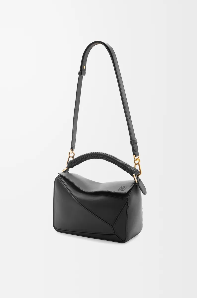 小号光滑牛皮革 Puzzle 手袋