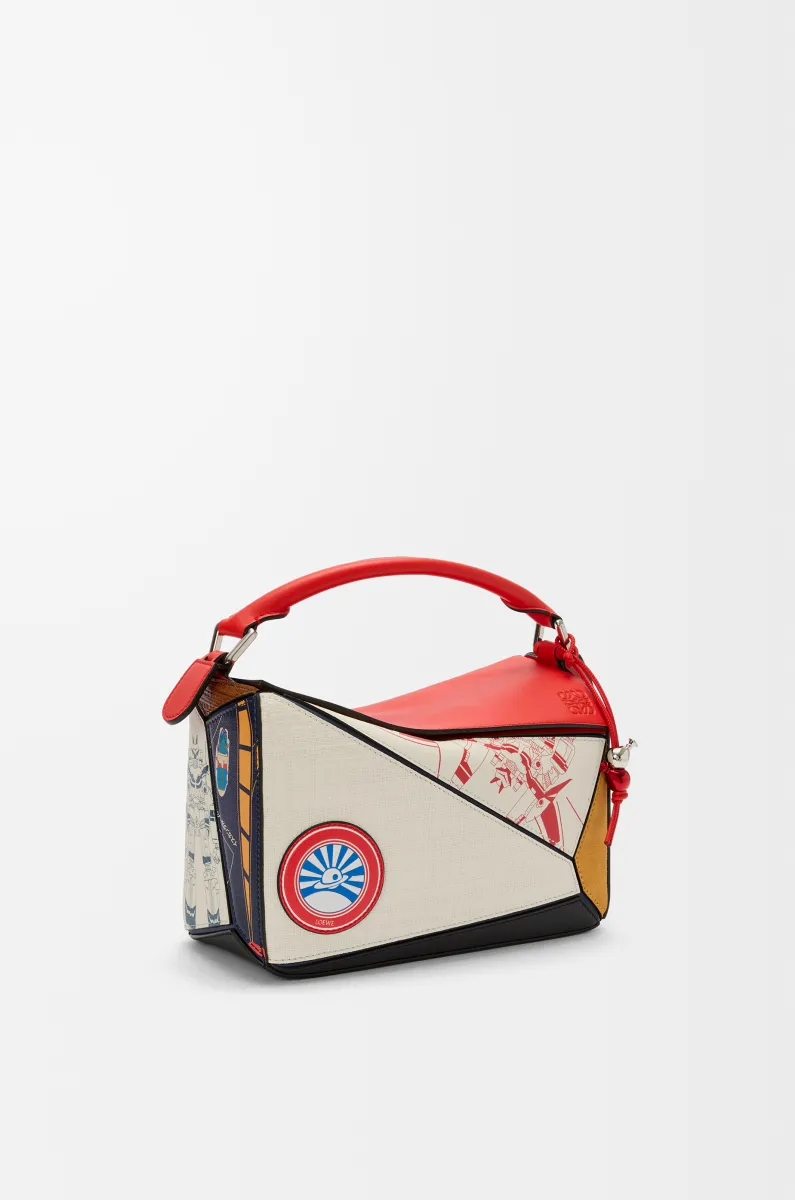 牛皮革和织物 Puzzle 10周年 动漫典藏版手袋