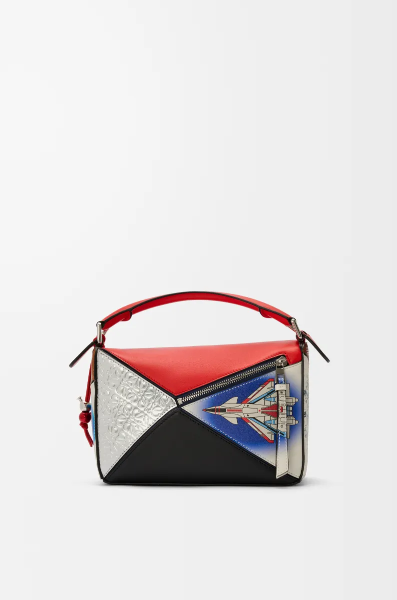 牛皮革和织物 Puzzle 10周年 动漫典藏版手袋