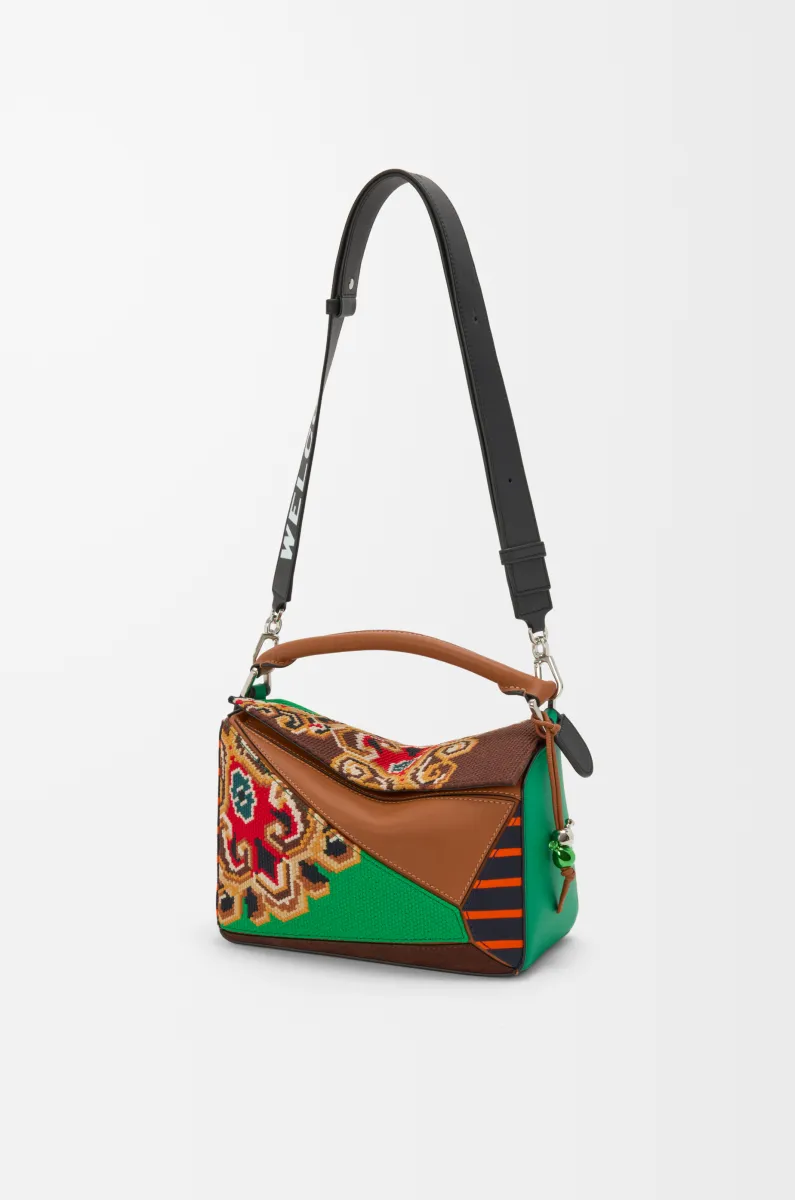 牛皮革、绒面革和帆布 Puzzle 10周年 拼贴典藏版手袋