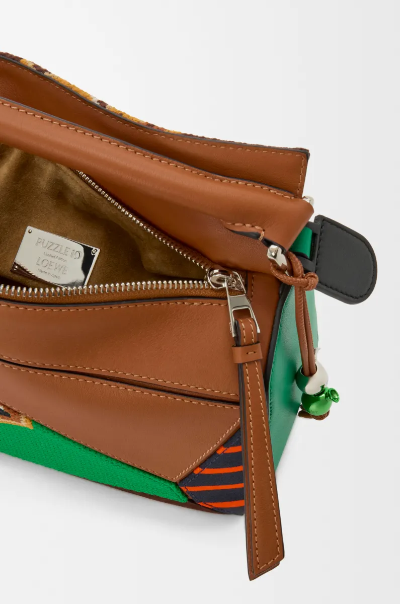 牛皮革、绒面革和帆布 Puzzle 10周年 拼贴典藏版手袋