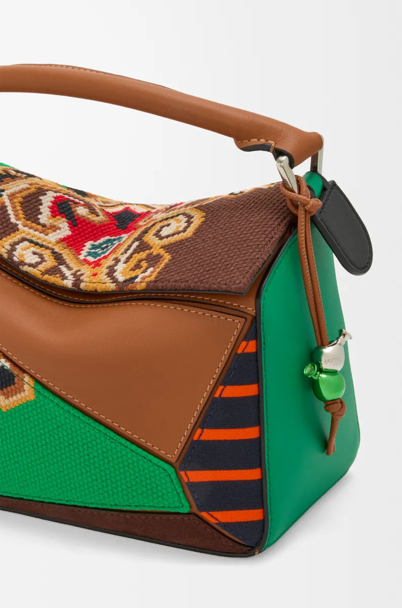 牛皮革、绒面革和帆布 Puzzle 10周年 拼贴典藏版手袋