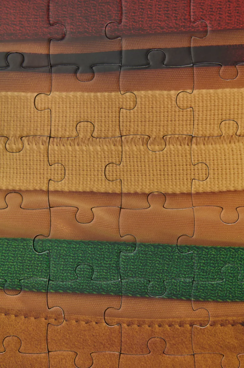 牛皮革、绒面革和帆布 Puzzle 10周年 拼贴典藏版手袋