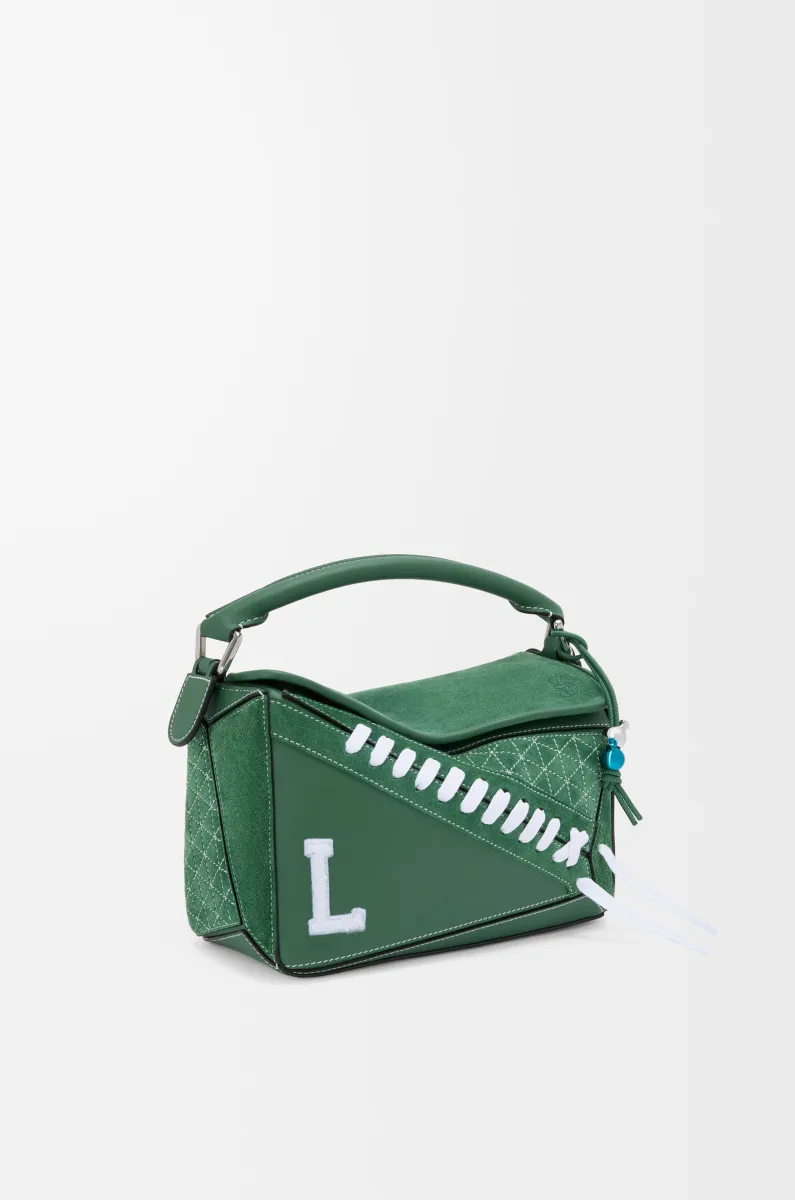 经典牛皮革和绒面革 Puzzle 10周年 学院风典藏版手袋