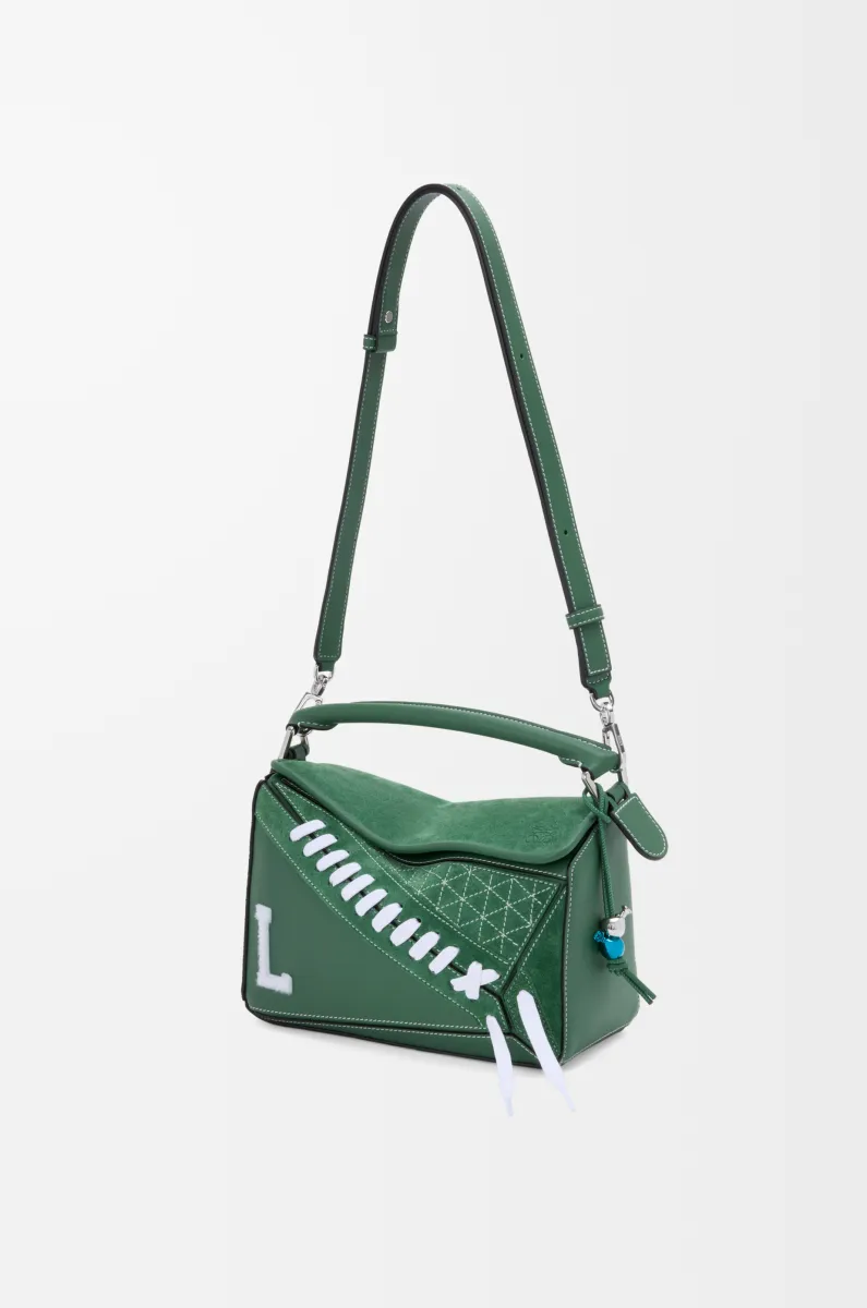 经典牛皮革和绒面革 Puzzle 10周年 学院风典藏版手袋