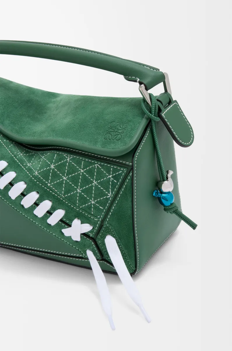 经典牛皮革和绒面革 Puzzle 10周年 学院风典藏版手袋