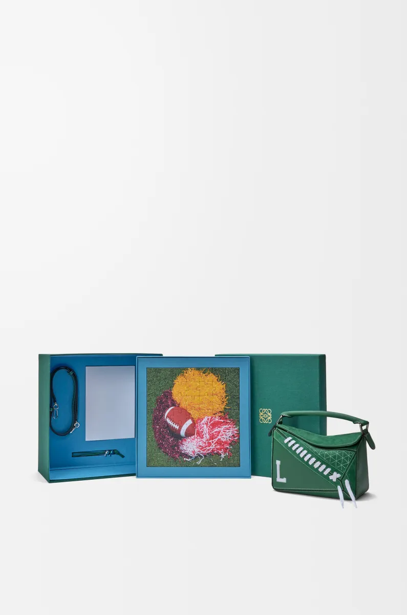 经典牛皮革和绒面革 Puzzle 10周年 学院风典藏版手袋