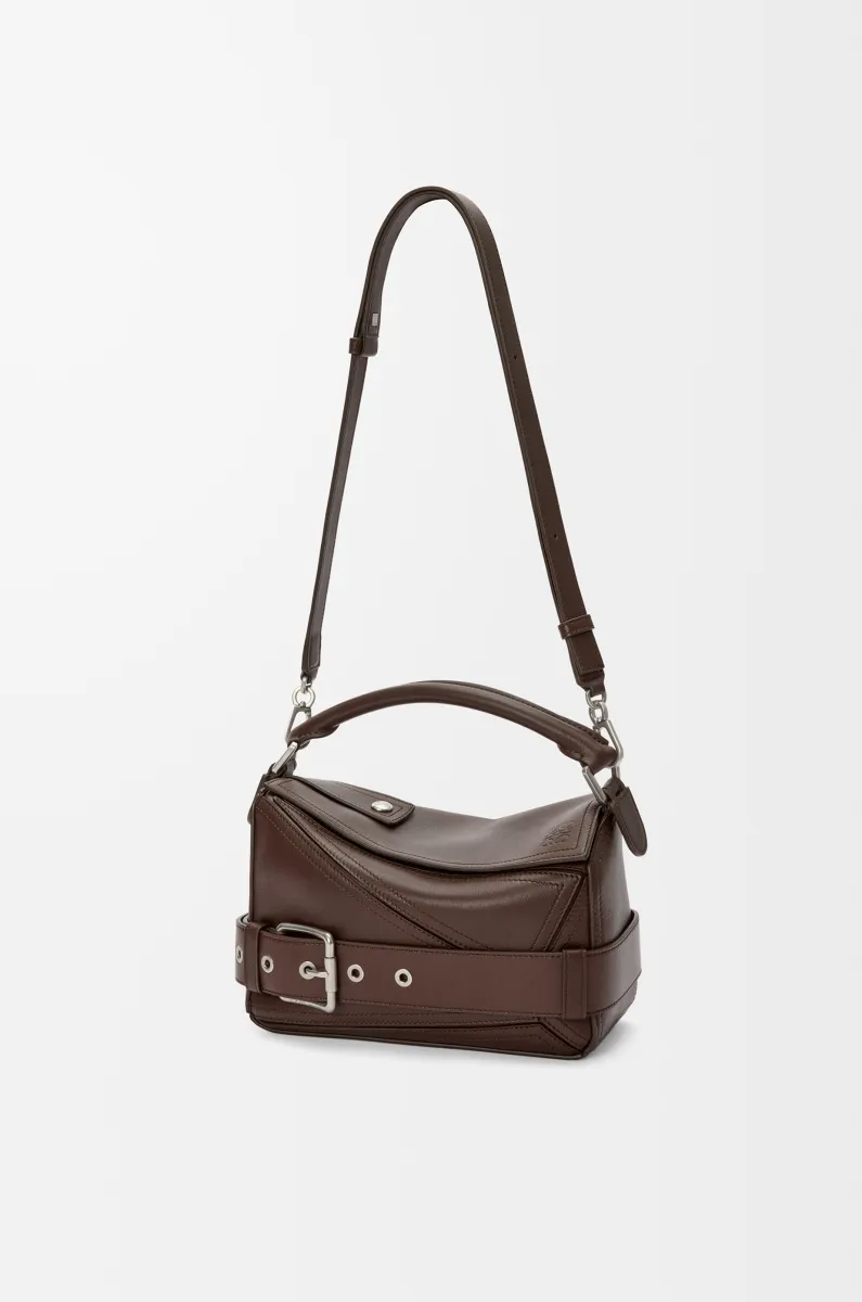 小号亮面牛皮革 Puzzle Biker 手袋