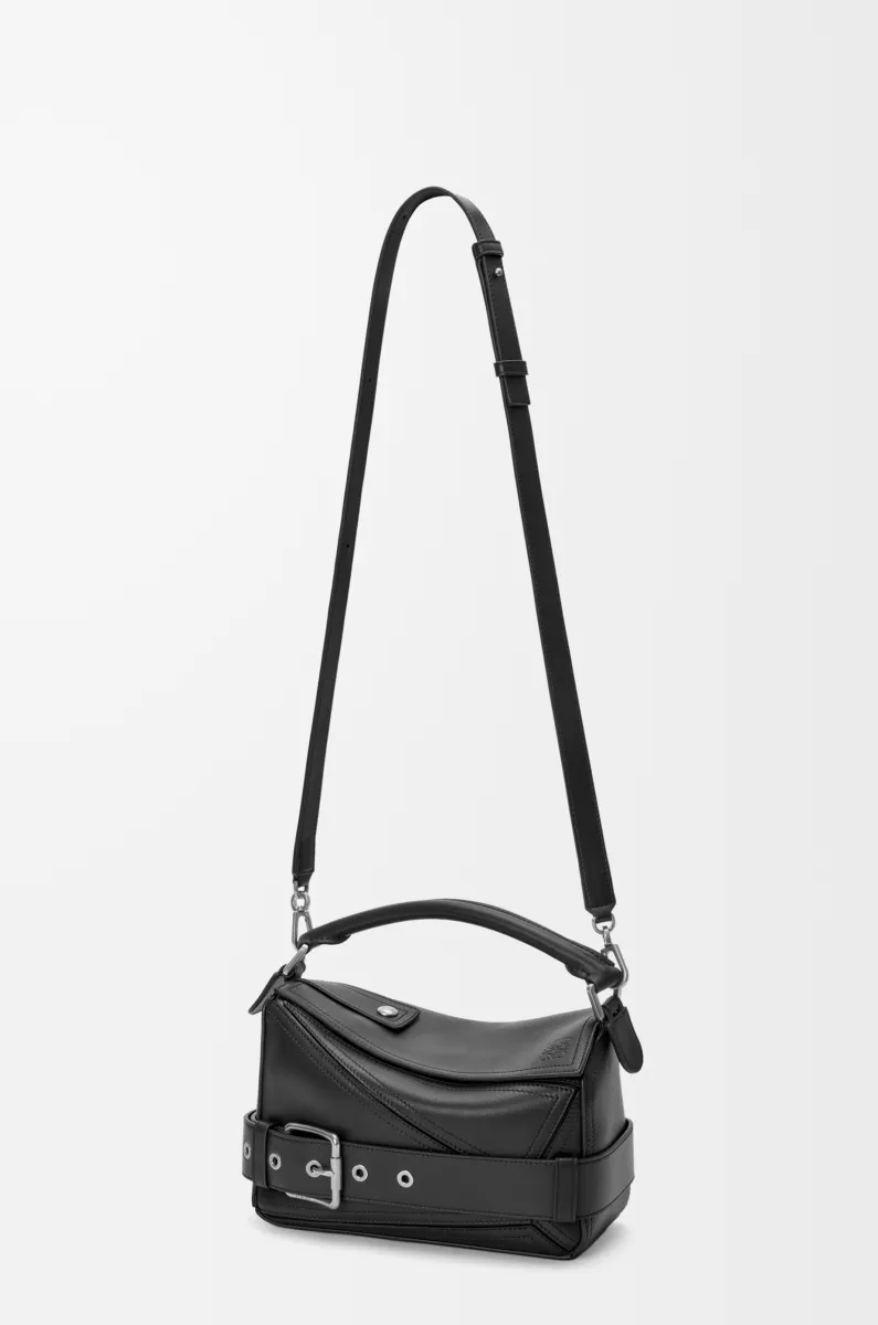 小号亮面牛皮革 Puzzle Biker 手袋