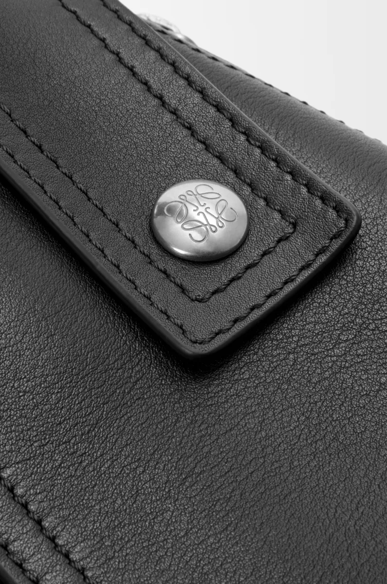 小号亮面牛皮革 Puzzle Biker 手袋