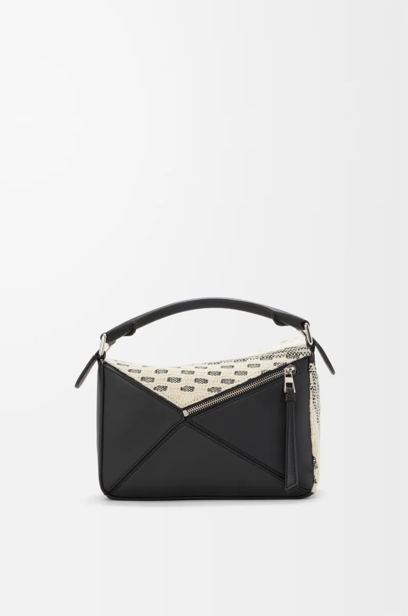 小号编织织物 Puzzle 手袋