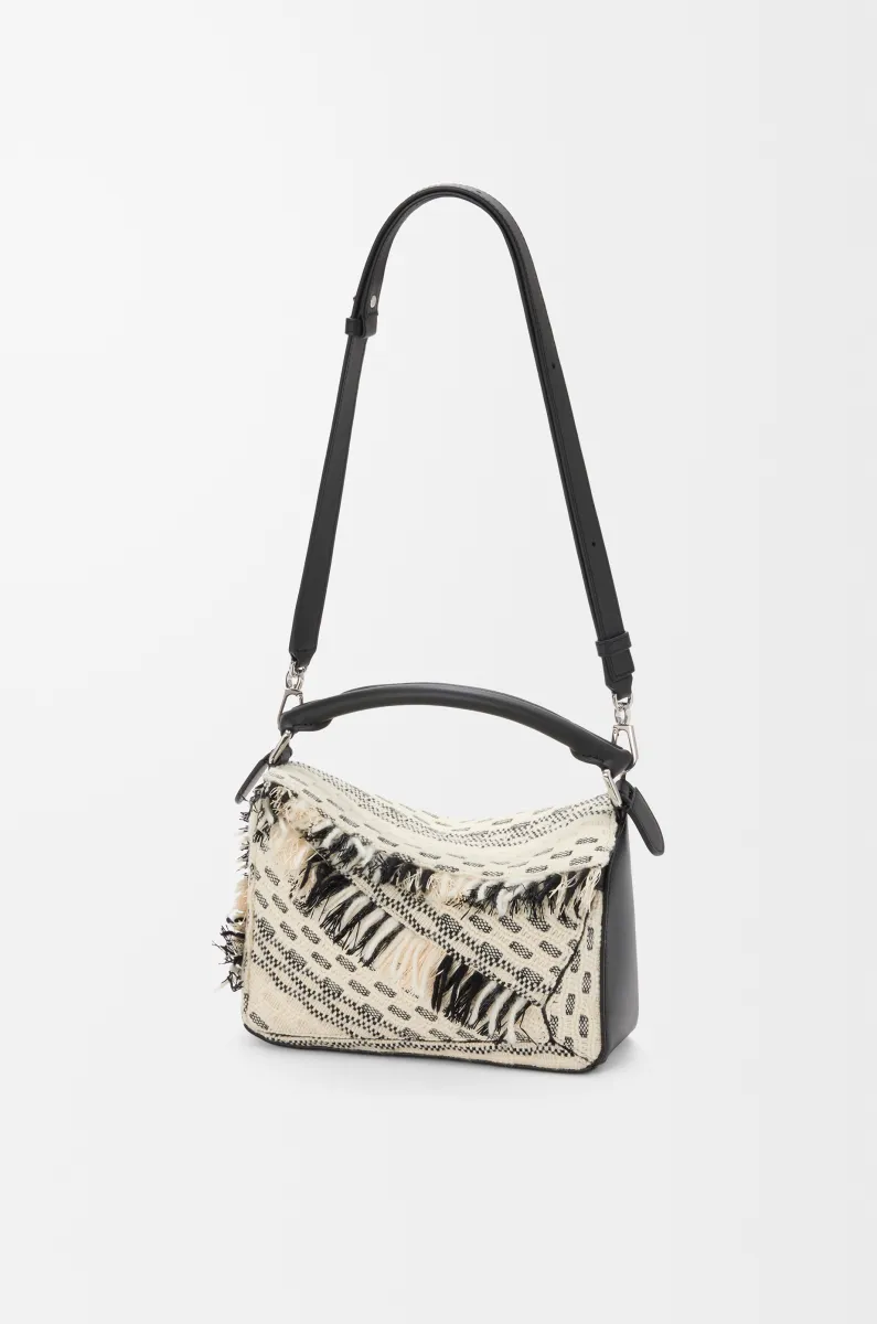 小号编织织物 Puzzle 手袋