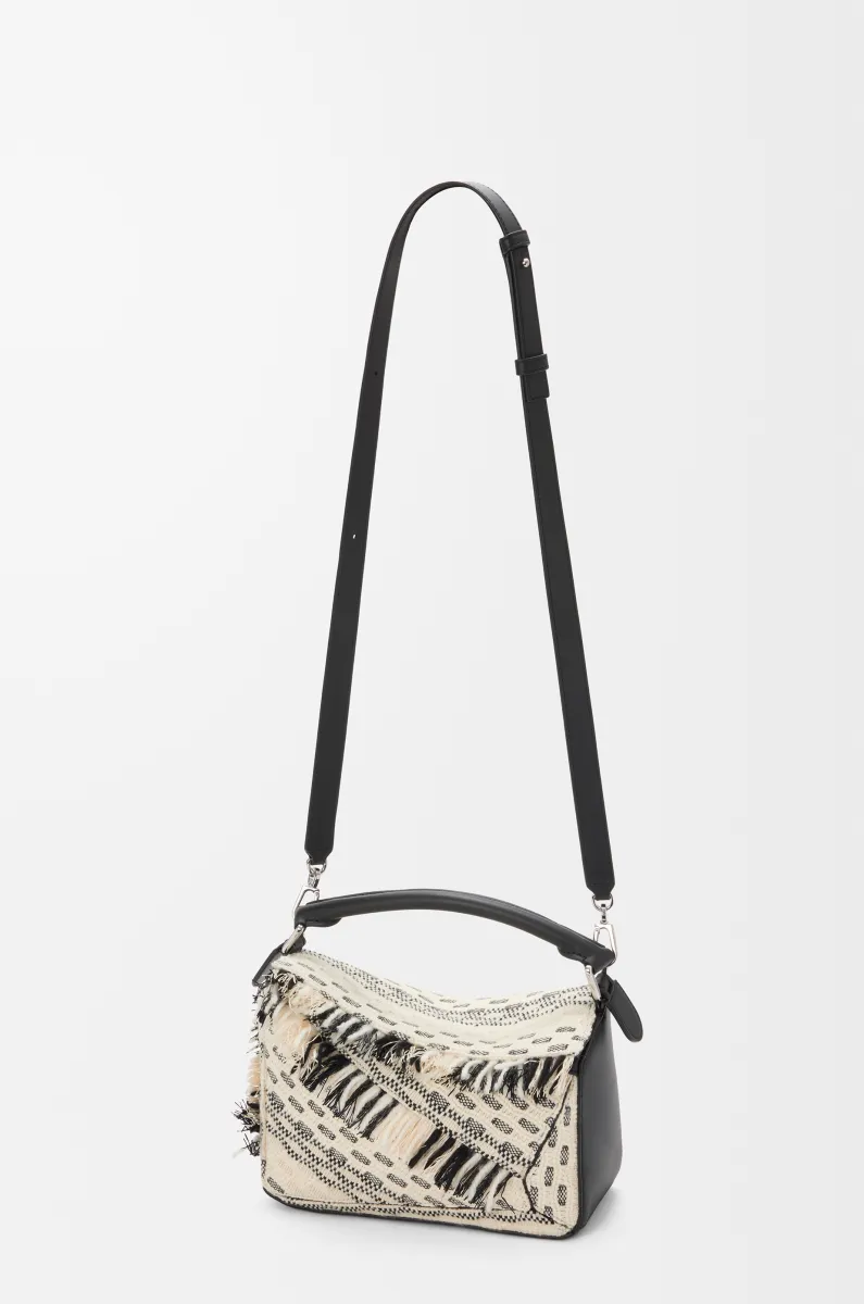 小号编织织物 Puzzle 手袋