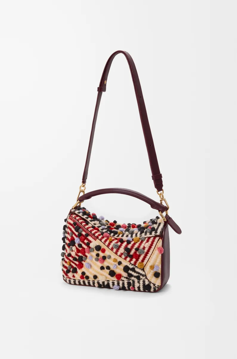 小号刺绣织物 Puzzle 手袋