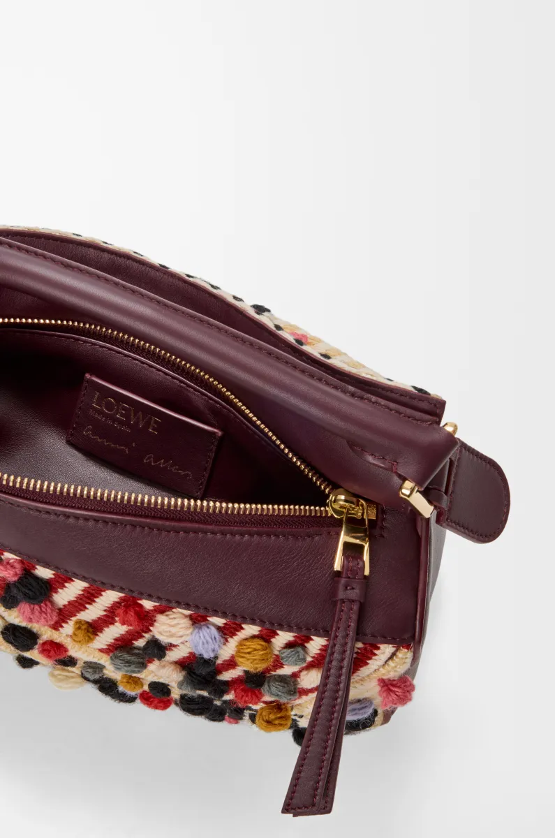 小号刺绣织物 Puzzle 手袋