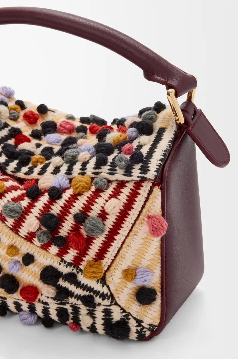 小号刺绣织物 Puzzle 手袋