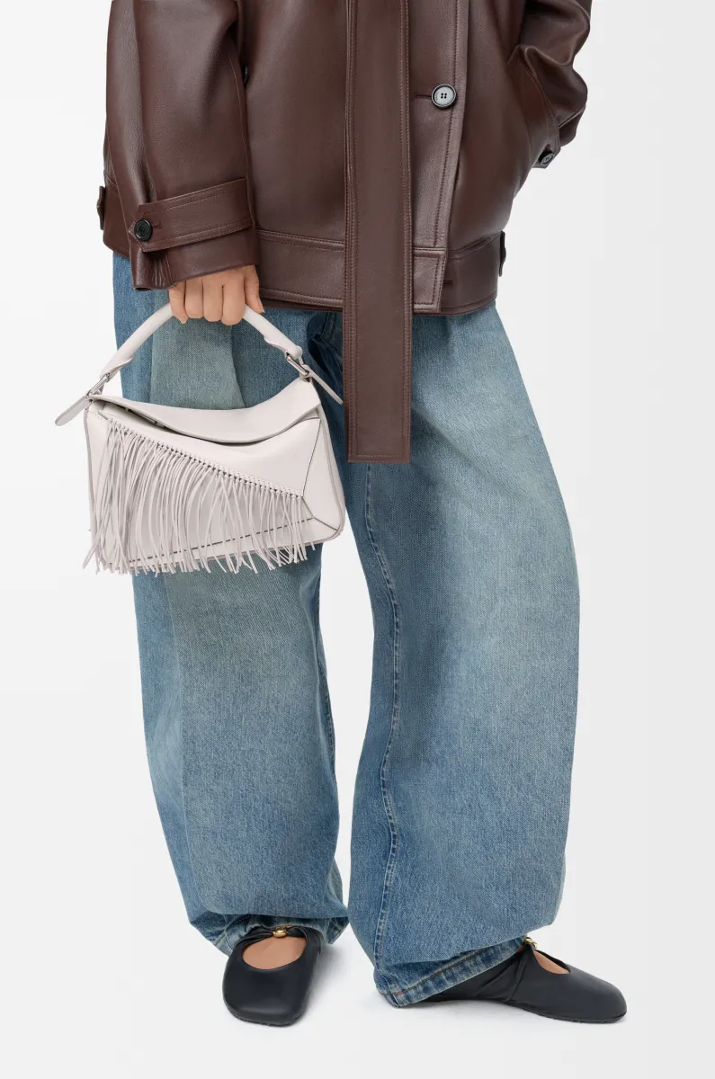 小号经典牛皮革 Fringe Puzzle 手袋