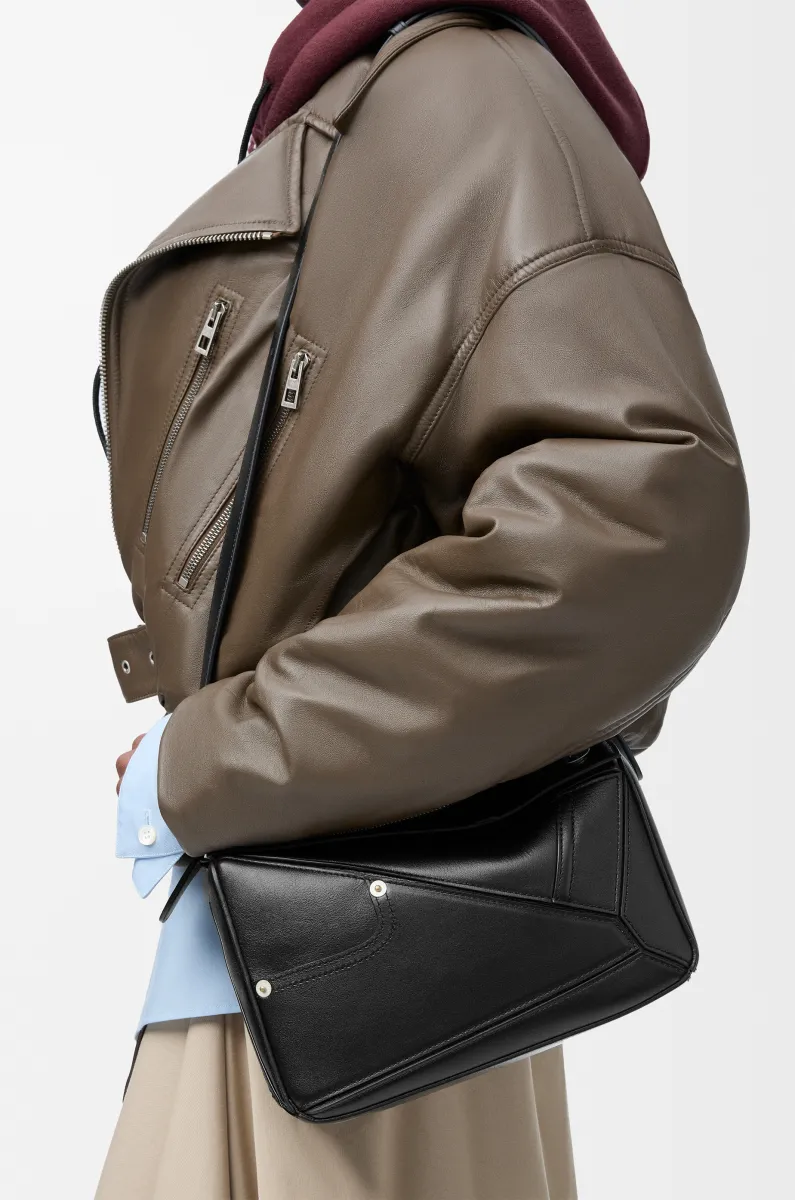 小号亮面牛皮革 Panta Puzzle 手袋