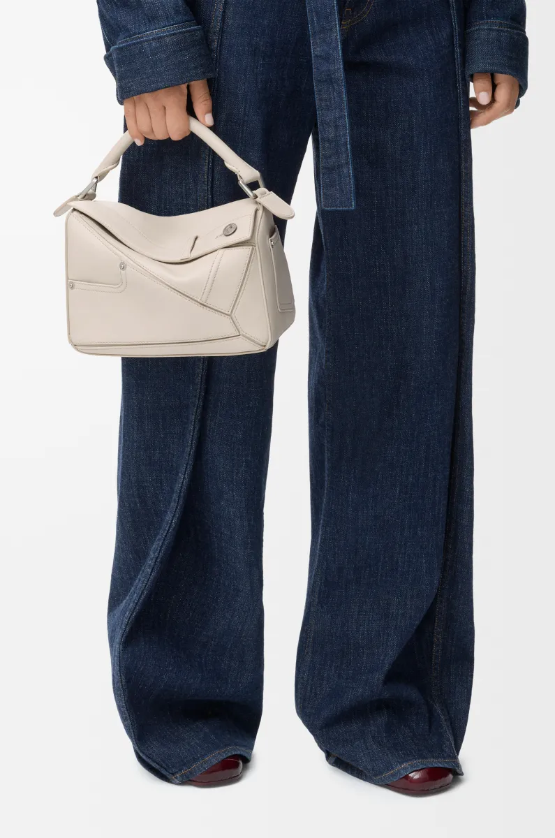 小号亮面牛皮革 Panta Puzzle 手袋