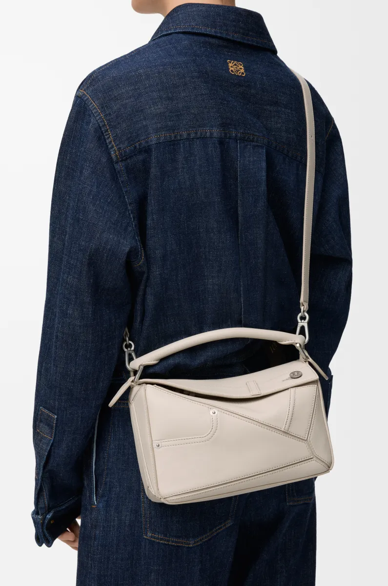 小号亮面牛皮革 Panta Puzzle 手袋