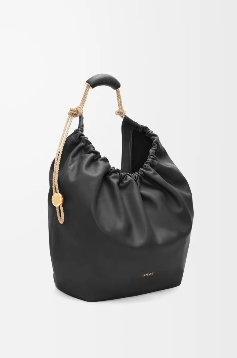 超大号天然牛皮革 Squeeze 手袋