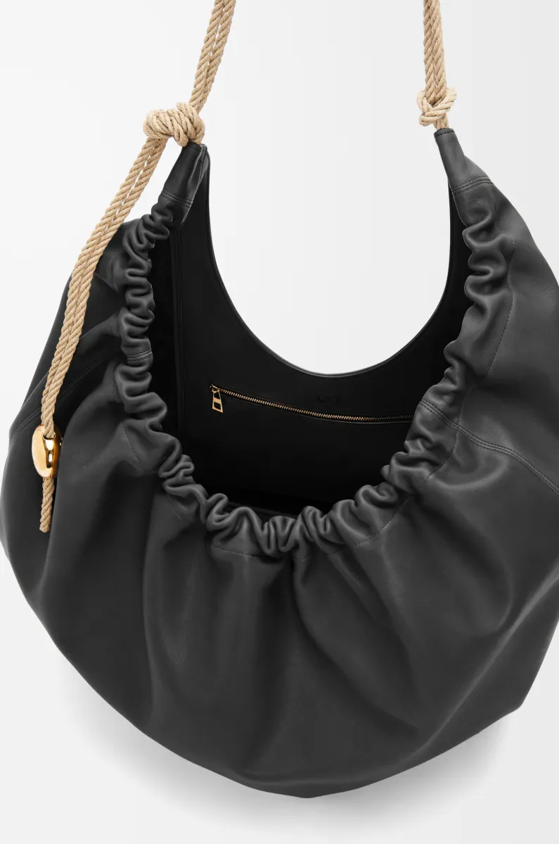 超大号天然牛皮革 Squeeze 手袋