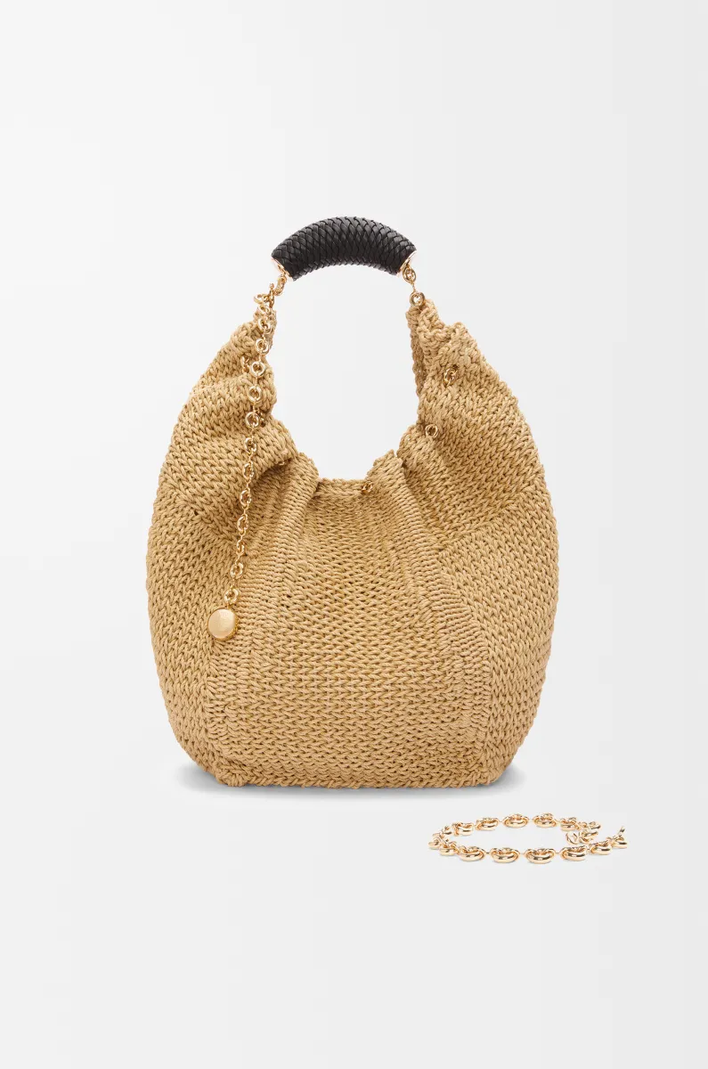 中号编绳和牛皮革 Squeee 手袋