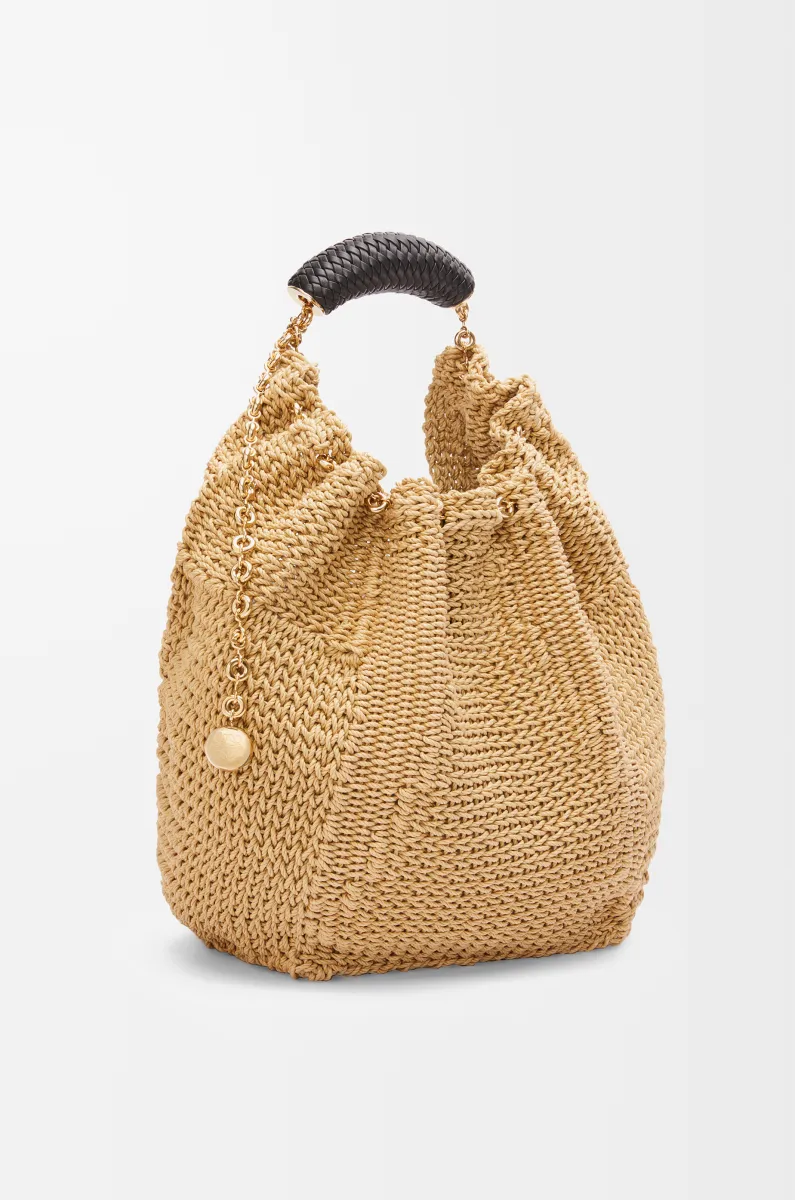 中号编绳和牛皮革 Squeee 手袋