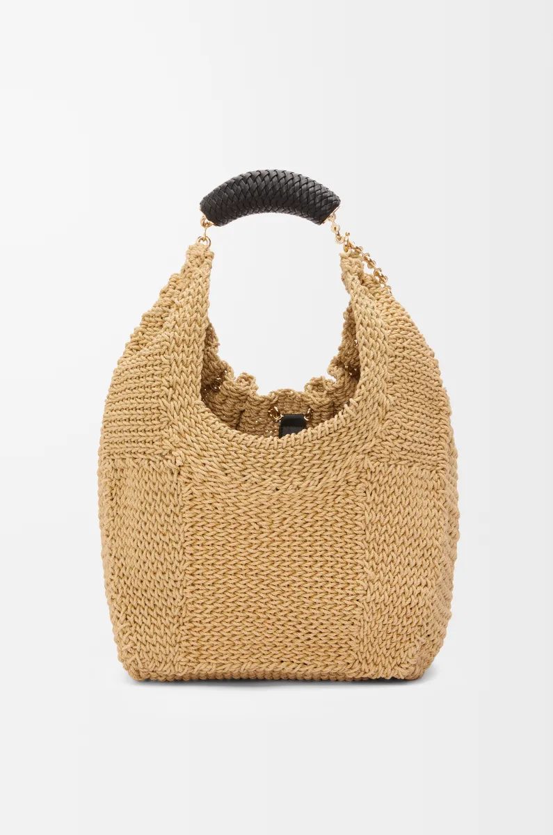 中号编绳和牛皮革 Squeee 手袋