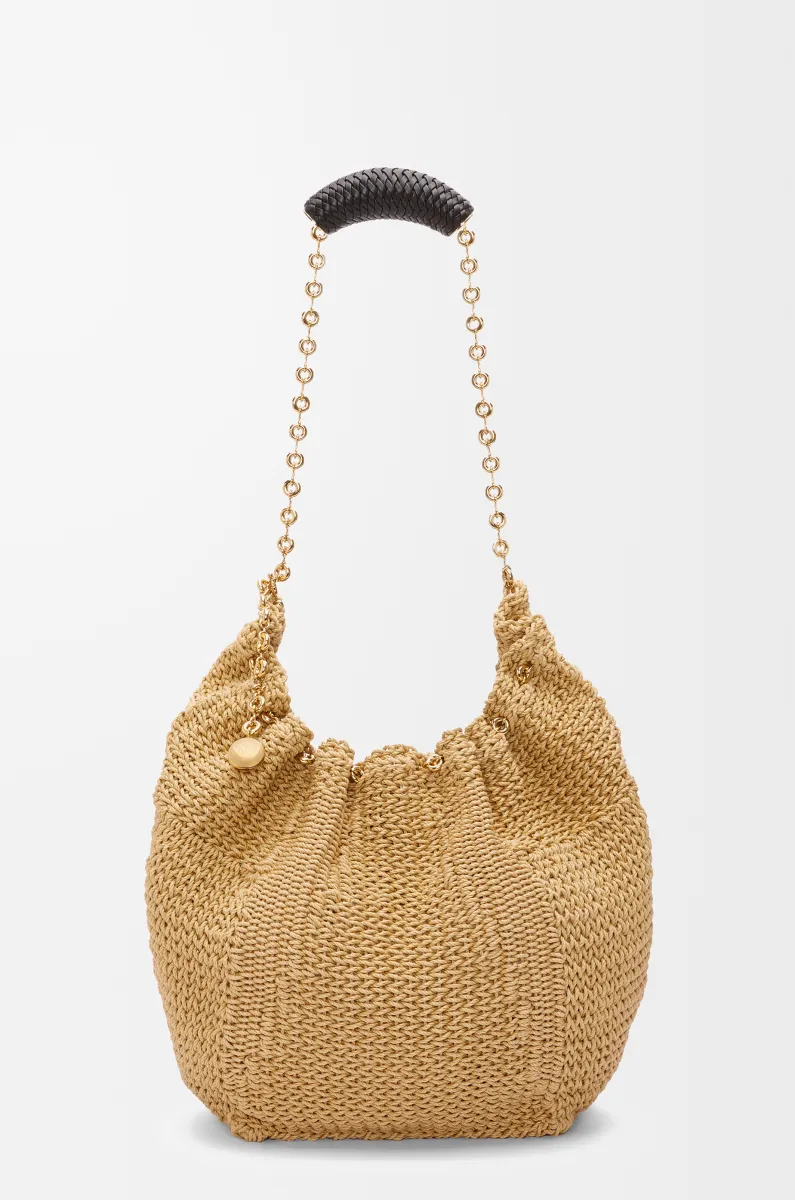 中号编绳和牛皮革 Squeee 手袋