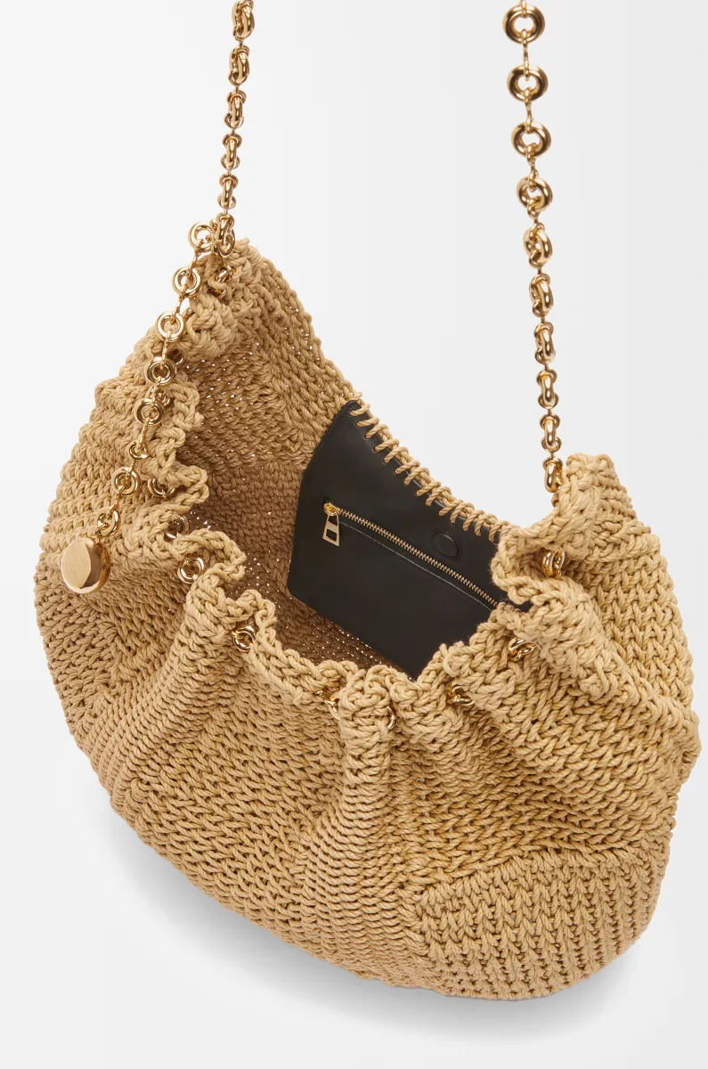 中号编绳和牛皮革 Squeee 手袋