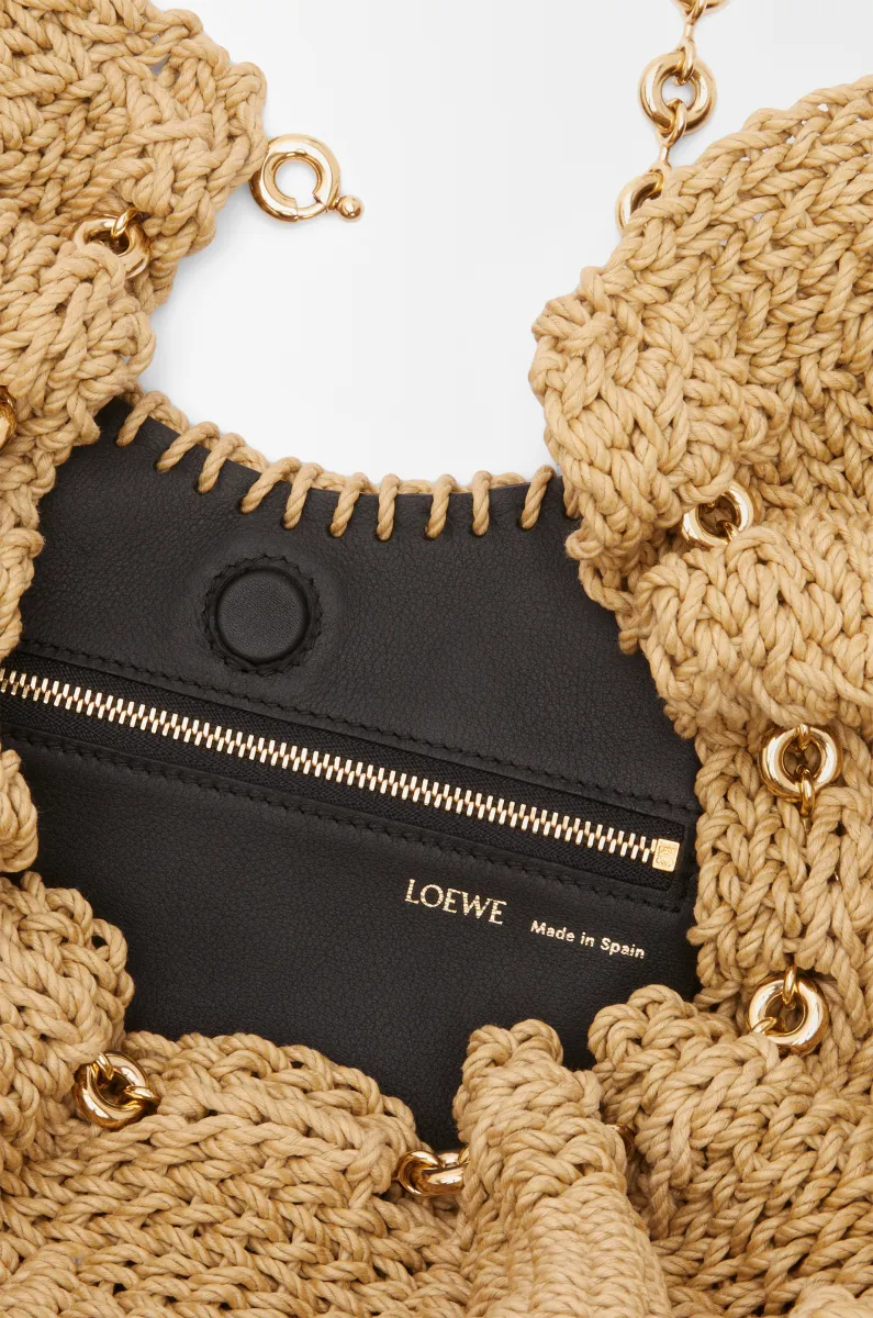 中号编绳和牛皮革 Squeee 手袋