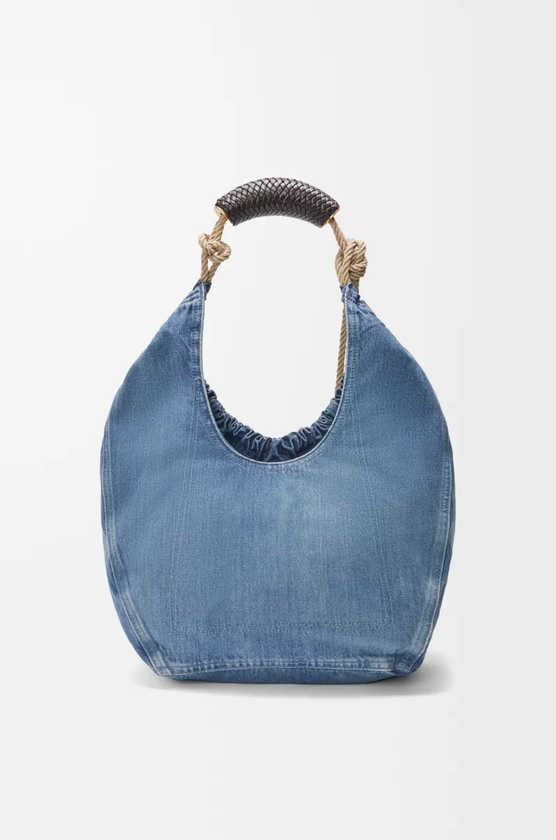 中号水洗丹宁 Squeeze 手袋